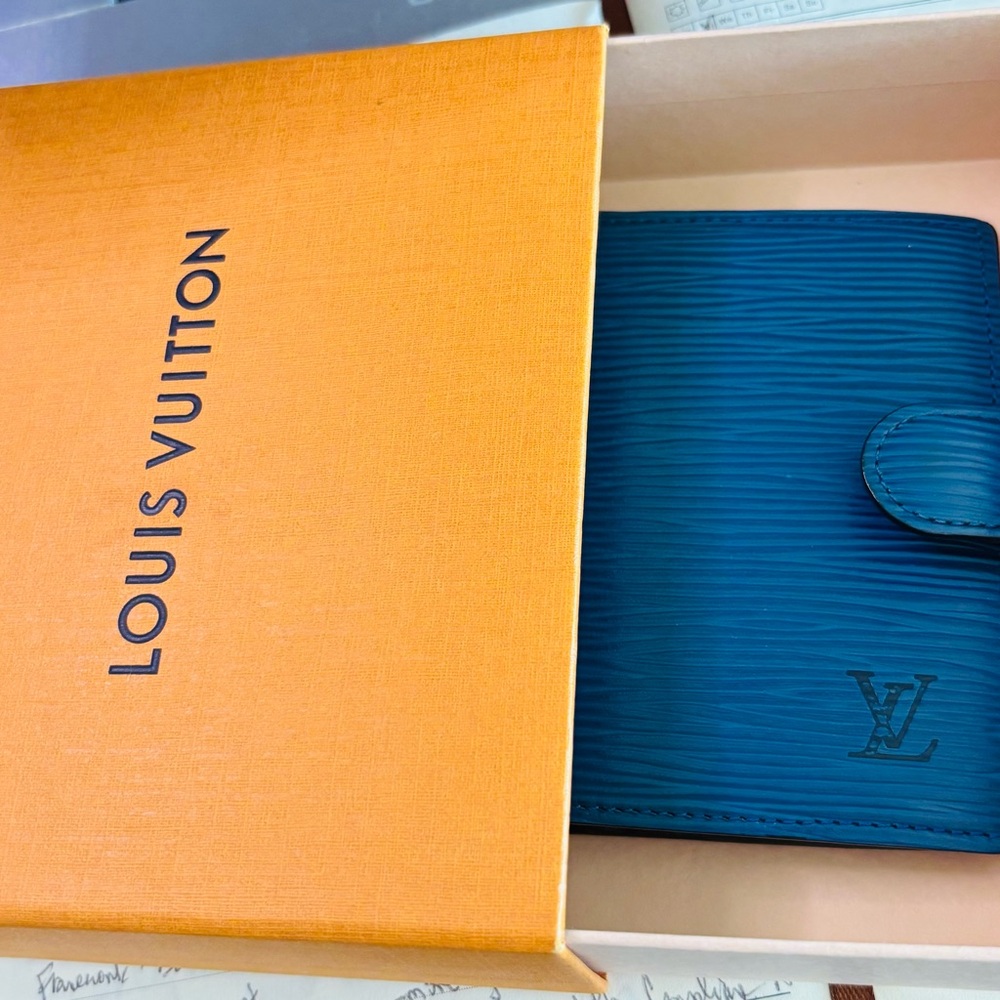 Louis Vuitton Blue Leather Wallet